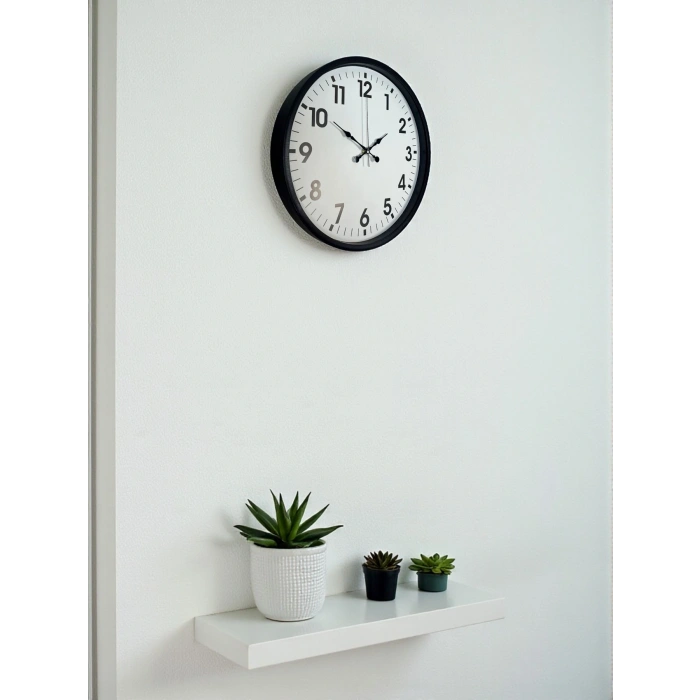 Zentime 36 Cm Siyah Dekoratif Duvar Saati