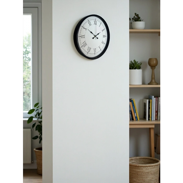 Zentime 36 Cm Siyah Dekoratif Duvar Saati