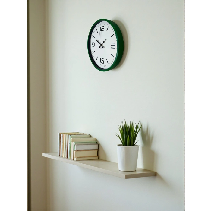 Zentime 36 Cm Yeşil Dekoratif Duvar Saati