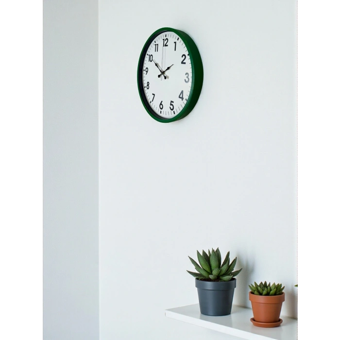 Zentime 36 Cm Yeşil Dekoratif Duvar Saati
