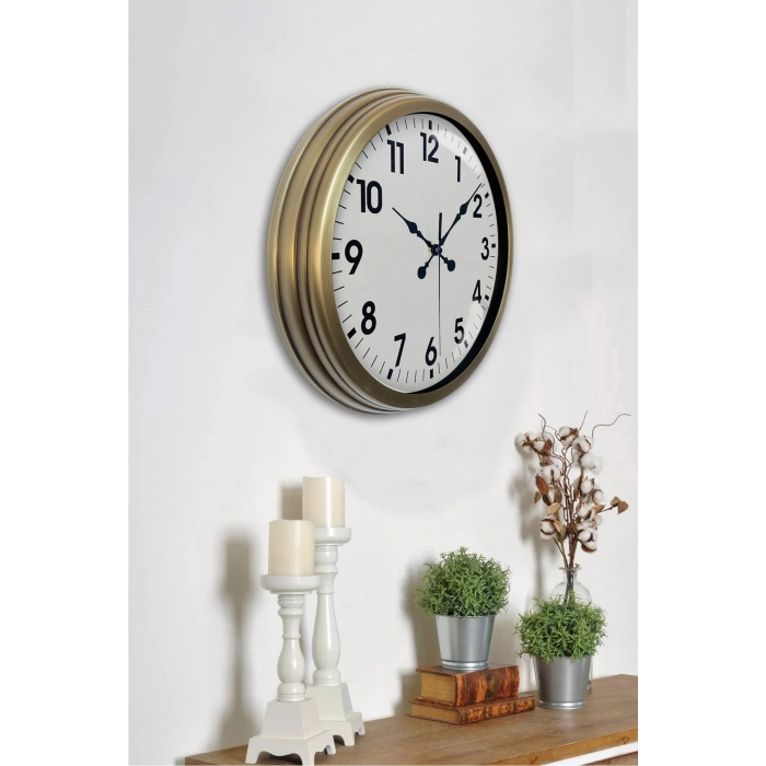 Zentime 40 Cm Eskitme Vintage Duvar Saati