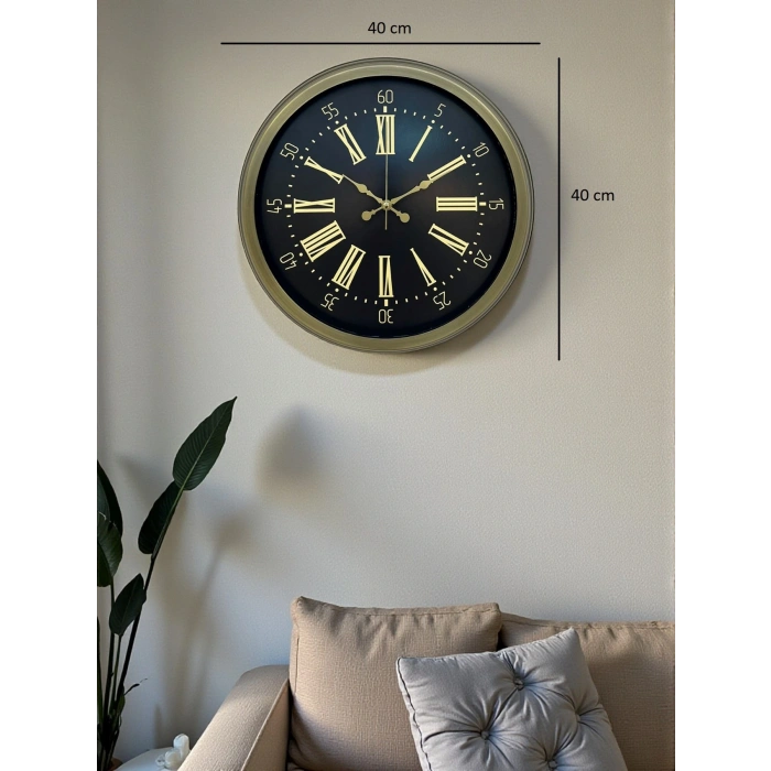 Zentime 40 Cm Eskitme Vintage Duvar Saati
