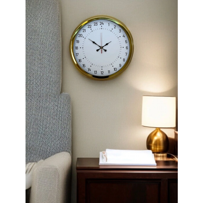 Zentime 40 Cm Gold Lüks Duvar Saati