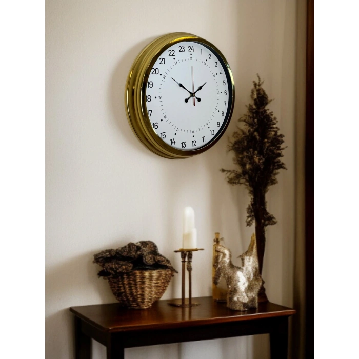 Zentime 40 Cm Gold Lüks Duvar Saati