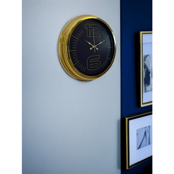 Zentime 40 Cm Gold Lüks Duvar Saati