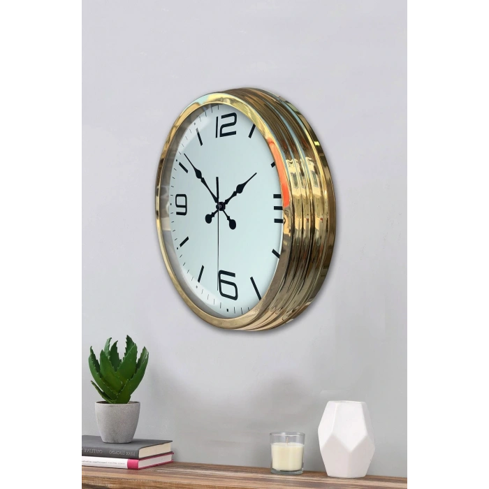 Zentime 40 Cm Gold Lüks Duvar Saati