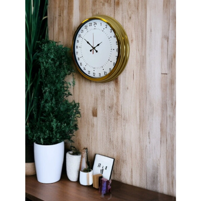 Zentime 40 Cm Gold Lüks Duvar Saati