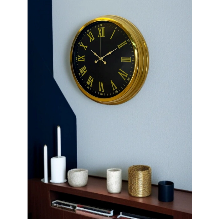 Zentime 40 Cm Gold Lüks Duvar Saati
