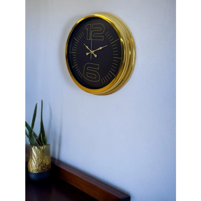 Zentime 40 Cm Gold Lüks Duvar Saati