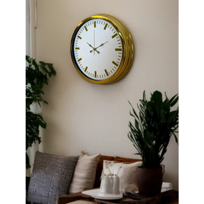 Zentime 40 Cm Gold Lüks Duvar Saati