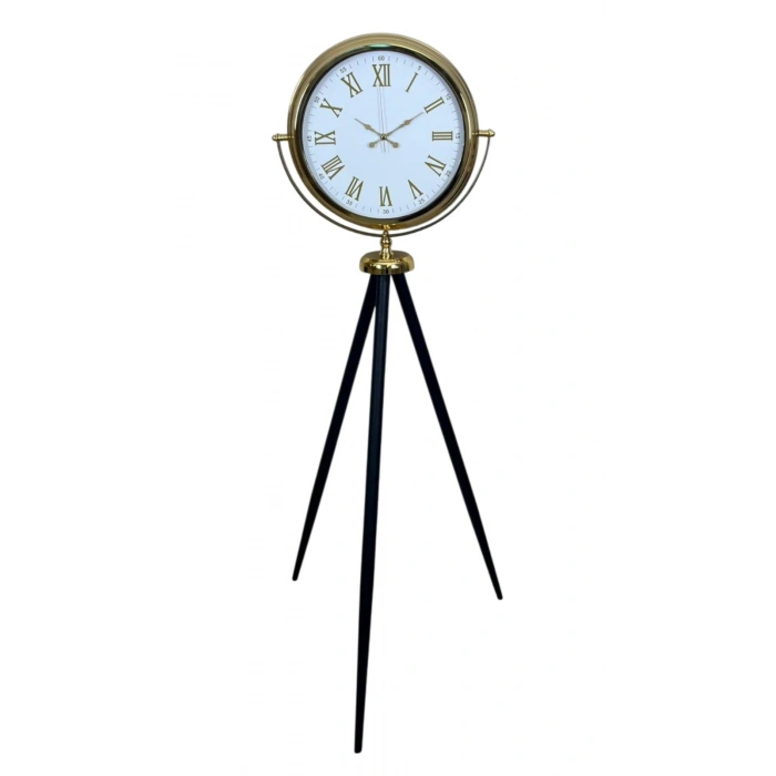 Zentime Gold Göz Alıcı Tripod Ayaklı Duvar Saati