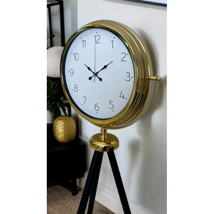 Zentime Gold Premium Dekoratif Tripod Ayaklı Saat