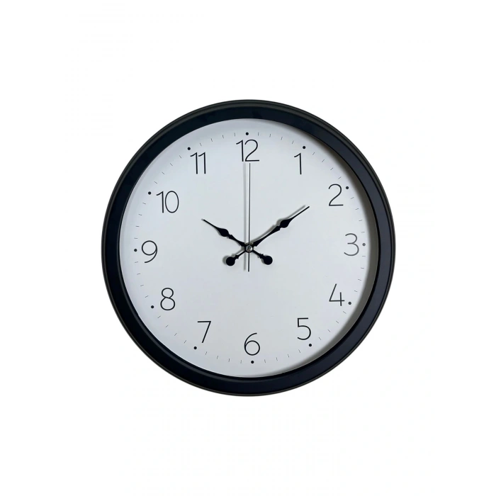 Zentime Pure Time Black 40 Cm Metal Duvar Saati