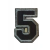 Aplike Ütü İle Yapışan 5  Rakamı  Arma 4x4 Cm