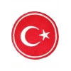 Aplike Ütü İle Yapışan Türk Bayrağı Yuvarlak Küçük Arma 3 Cm