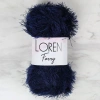 Leyloş Furry Lacivert El Örgü İpi - Rf005 - 34044