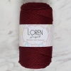 Leyloş Polyester Soft Macrame Bordo El Örgü İpi - Lm039 - 34444