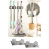 Leyloş Pratik Organizer 4lü Yapışkanlı Fırça Paspas Mop Fırça Sabitleyici Ergonomik Alet Aparatı