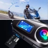 Leyloş Q58 Motorsikletler İçin Fener Özellikli Sd Kart Bölümlü Lcd Ekranlı Kablosuz Bluetooth Kulaklıklı – Suya Dayanıklı Kask Kulaklığı