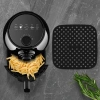 Leyloş Siyah Isıya Dayanıklı Yıkanılabilir Silikon Fırın Ve Airfryer Kare Model Pişirme Matı 21,5 Cm