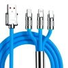 Leyloşkutulu  3 Şarj Aleti 1 Arada Çinko Alaşım Hızlı Şarj Kablosu Mavi 3 İn 1