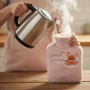 Mutlu Robot Hayvan Figürlü Pembe Peluş Sıcak Su Torbası 1 Lt – Yumuşak Kılıf, Uzun Süre Sıcak Tutan Termal Su Torbası