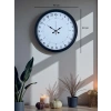 Siyah 40 Cm Metal 24 Saat Göstergeli Özel Tasarım Duvar Saati