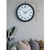 Siyah Klasik & Şık 40 Cm Metal Duvar Saati