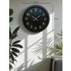 Siyah Standart 40 Cm Metal Dekoratif Duvar Saati
