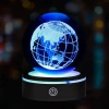 Usbli Dünya Tasarımlı Dönen Cam Küre