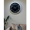 White Pure Contrast 40 Cm Metal Duvar Saati