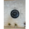 Zentime 40 Cm Siyah Şık Duvar Saati