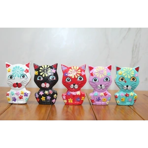 Ahşap 5li Kedi Seti Model 1