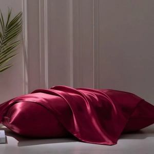 Antibakteriyel Terletmeyen İpek Saten Yastık Kılıfı 2li 50x70 Bordo