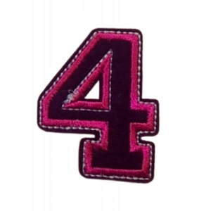 Aplike Ütü İle Yapışan 4  Rakamı  Arma 4x4 Cm