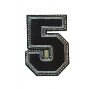 Aplike Ütü İle Yapışan 5  Rakamı  Arma 4x4 Cm