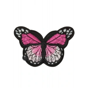 Aplike Ütü İle Yapışan Kelebek Pembe Arma 7x5 Cm