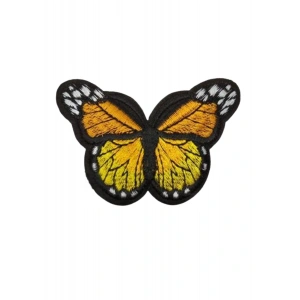 Aplike Ütü İle Yapışan Kelebek Sarı Arma 7x5 Cm