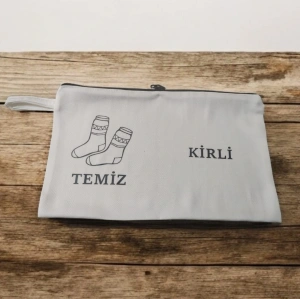 Baskılı Kirli-temiz Seyahat (çorap) Torbası