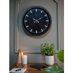 Black Baseline 40 Cm Metal Duvar Saati