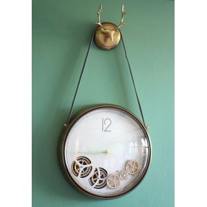 Çarklı Geyikli Duvar Saati