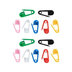 Çengelli İğne Plastik Renkli 10 Adet 2 Cm