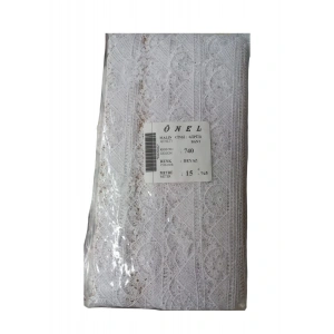 Dantel Polyester Güpür Bant Beyaz 15 Metre En 5 Cm On-740-b