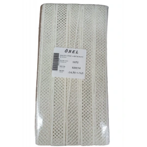 Dantel Polyester Güpür Bant Krem 14,50 Metre En 3 Cm On-1652-kr