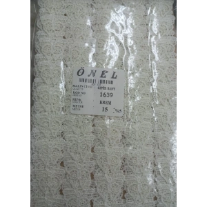 Dantel Polyester Güpür Bant Krem 15 Metre En 6 Cm On-1639-kr