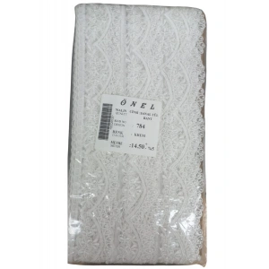 Dantel Polyester Sanal Tül Bant Krem 14,50 Metre En 3 Cm On-784-kr