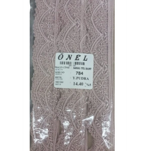 Dantel Polyester Sanal Tül Bant Y.pudra 14,40 Metre En 3 Cm On-784-pu
