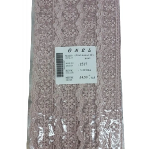 Dantel Polyester Sanal Tül Bant Y.pudra 14,50 Metre En 3 Cm On-1517-pu