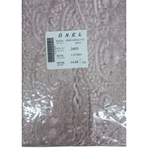 Dantel Polyester Sanal Tül Bant Y.pudra 14,60 Metre En 6 Cm On-3493-pu