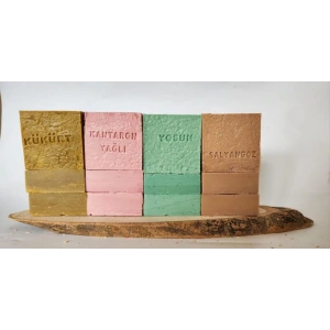 Doğal Üretim Sabunu Karışık (kükürt-kantaron-yosun-salyangoz) 12li Set